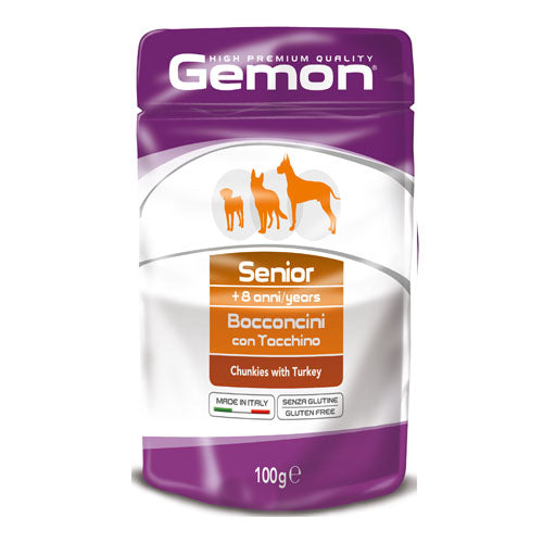 GEMON - паучове за кучета с пуйка – 6 броя x 100 гр.