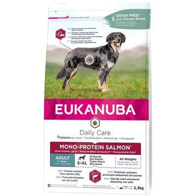 Eukanuba Daily Care Mono Salmon - Суха храна за кучета с проблемна кожа и козина - 12 кг.