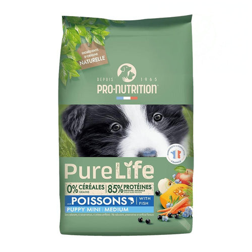 Pure Life Puppy -  храна за подрастващи кучета от малки и средни породи с риба - 12 кг.