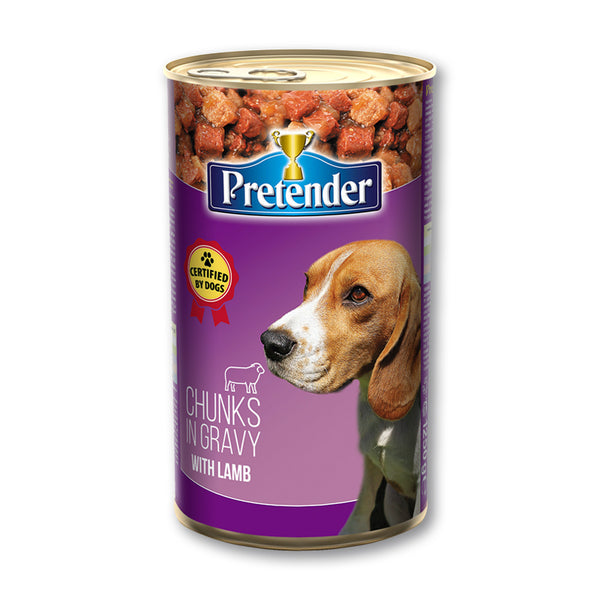 Pretender - консервирана храна за кучета с агнешко в сос - 6 броя x 1.250 кг.