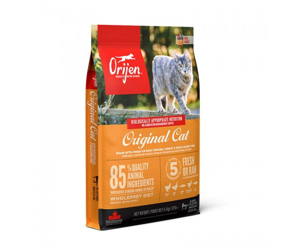 Orijen Original Cat – суха храна за котки с пилешко месо, пуешко месо и риба – 5,4 кг.