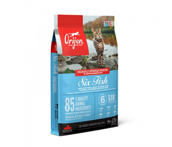 Orijen Cat Six Fish – суха храна за котки с 6 вида риби – 5,4 кг.