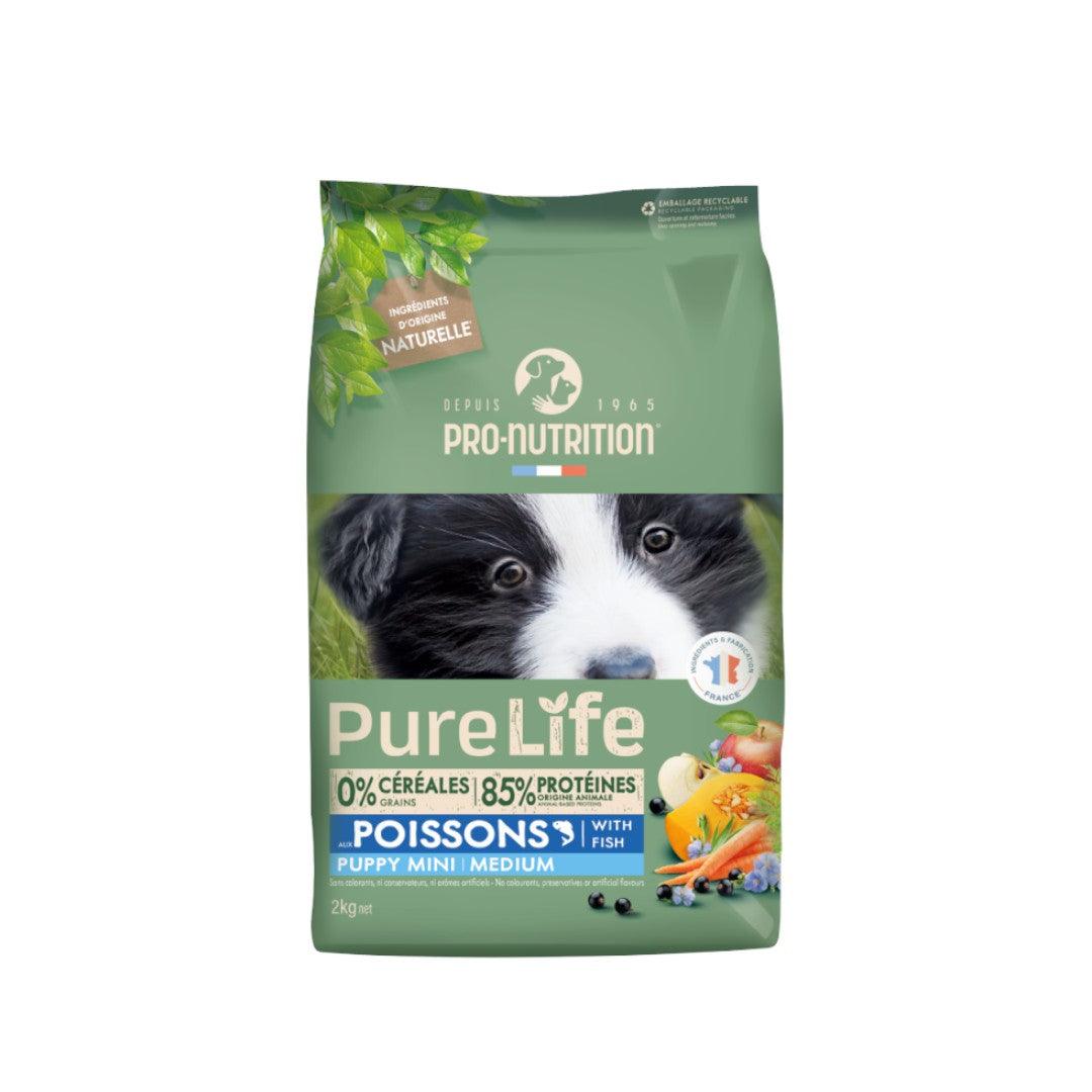 Pure Life Puppy -  храна за подрастващи кучета от малки и средни породи с риба - 2 кг.