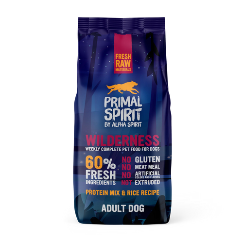 Primal Spirit - студено пресована храна за кучета със свинско, пиле и риба - 12 кг.