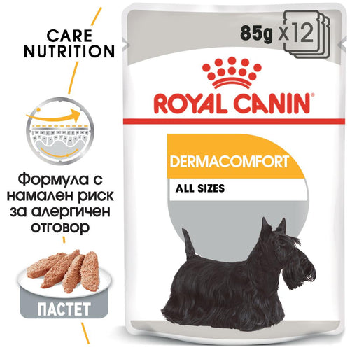 Royal Canin dermacomfort - паучове за кучета - 12 броя x 85 гр.