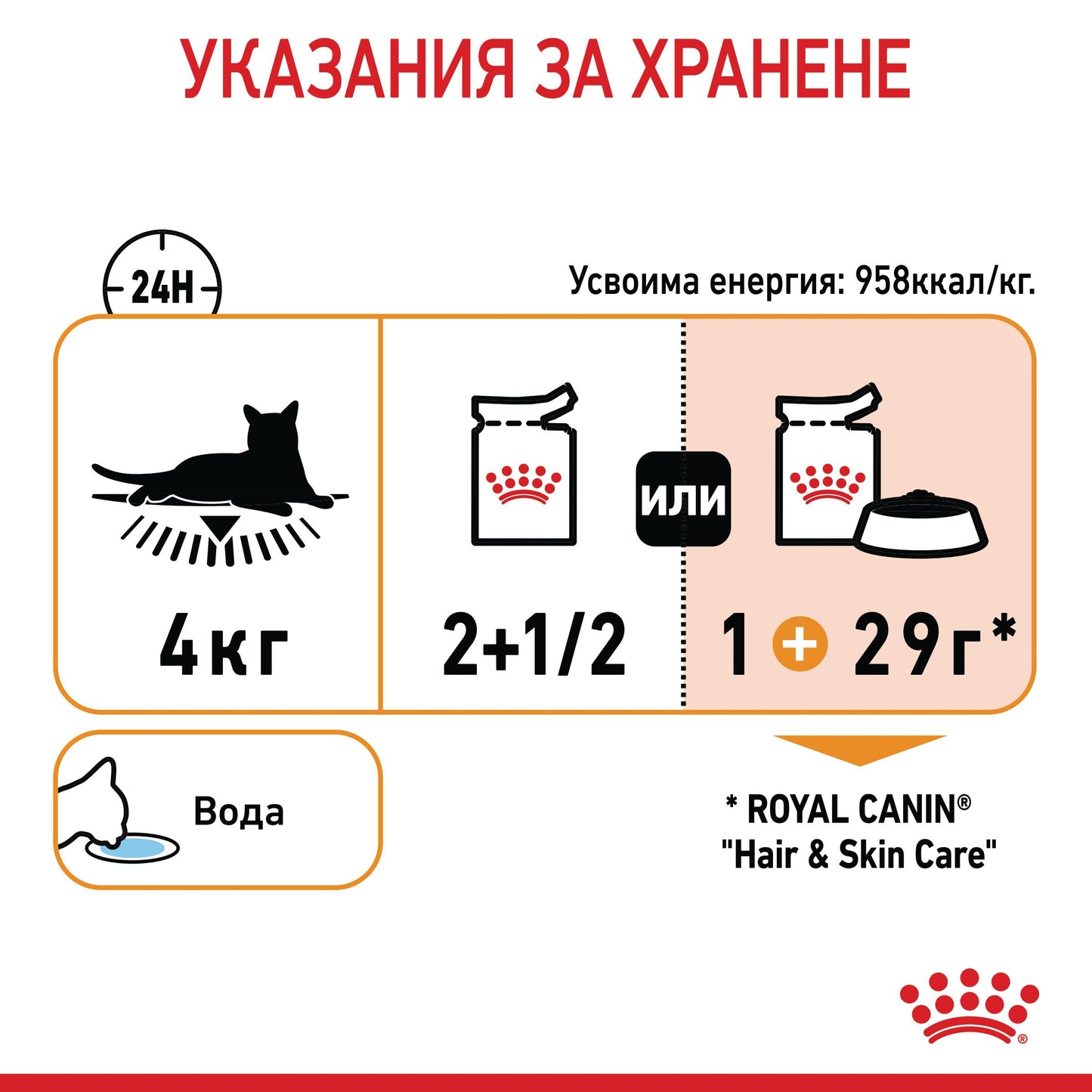 Royal Canin - мокра храна за котки за поддържане на здрава кожа и козината - 12 броя x 85 гр.
