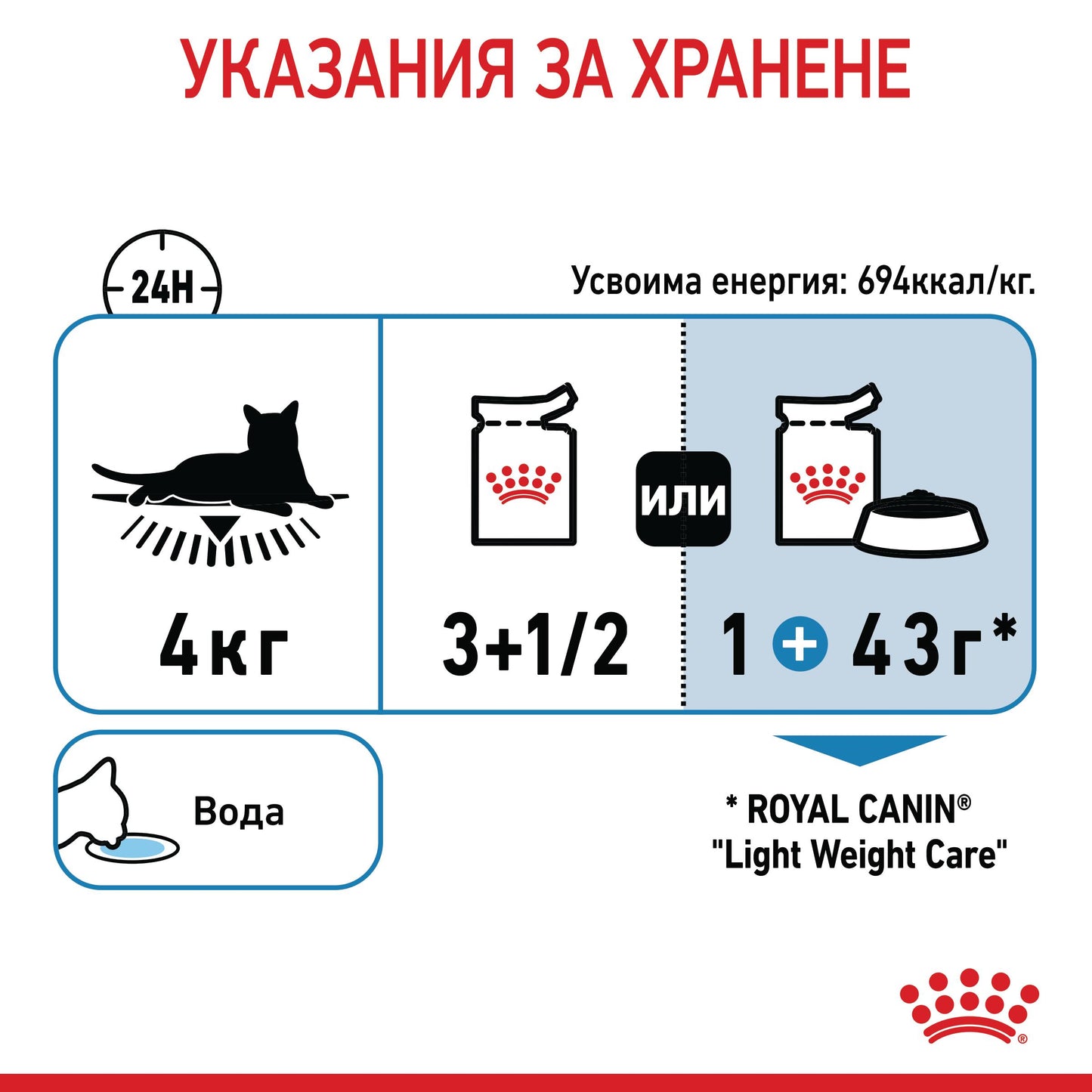 Royal Canin light weight care - паучове за котки - 12 броя x 85 гр.