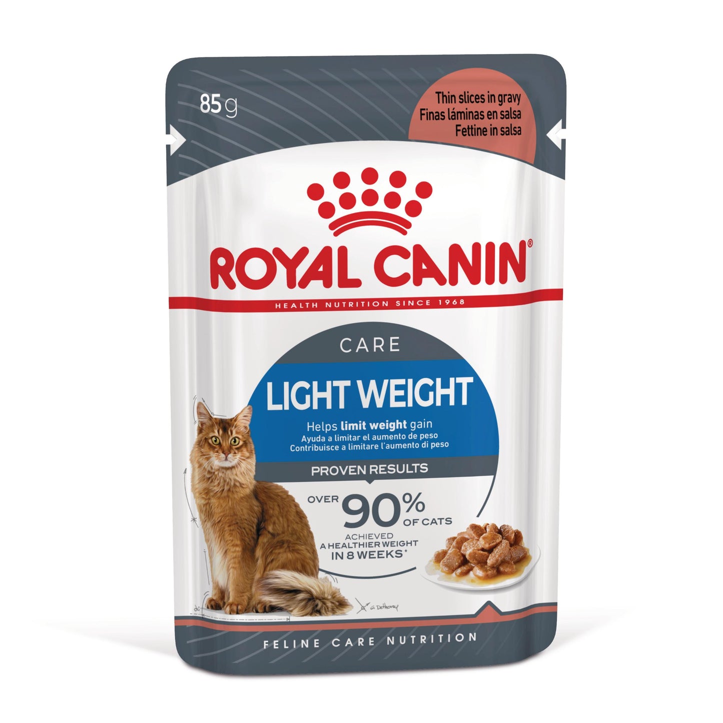 Royal Canin light weight care - паучове за котки - 12 броя x 85 гр.