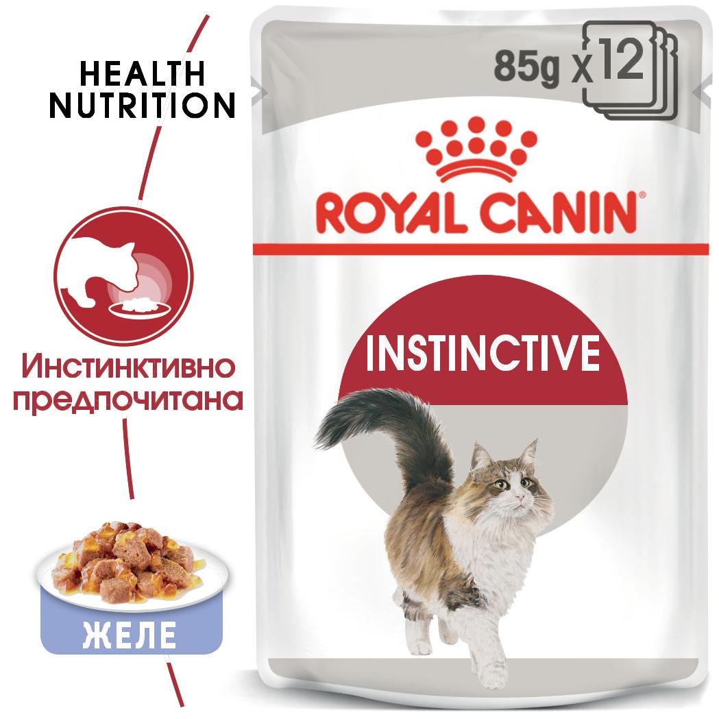 Royal Canin instinctive jelly  - паучове за котки - 12 броя x 85 гр.
