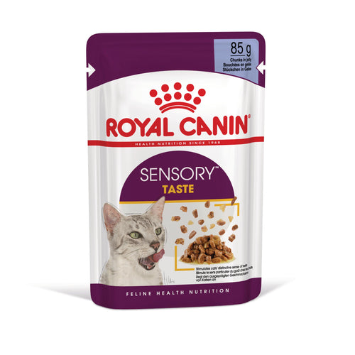 Royal Canin sensory taste jelly - паучове за котки - 12 броя x 85 гр.
