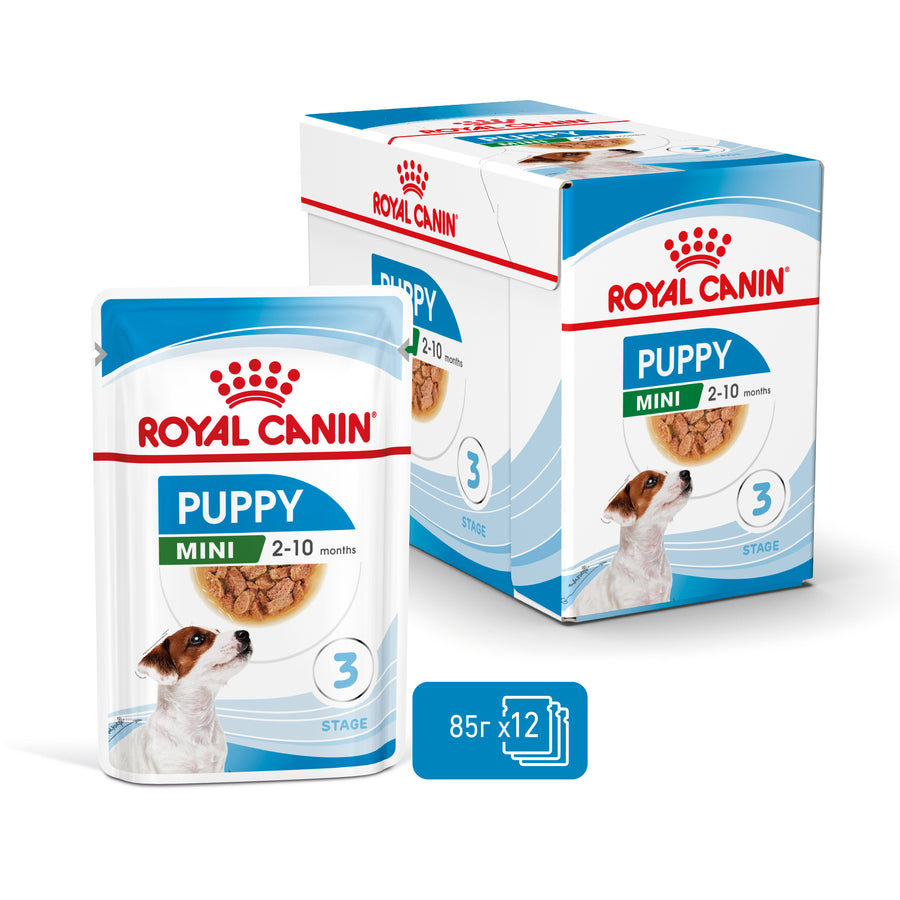 Royal Canin mini puppy - паучове за подрастващи кучета - 12 броя x 85 гр.