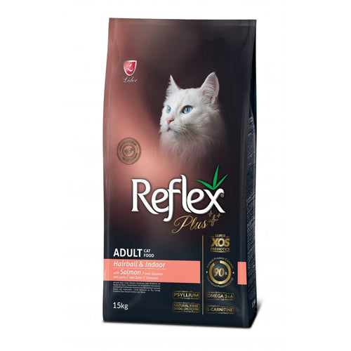 Reflex  - Суха храна за дългокосмести котки със сьомга - 15 кг.