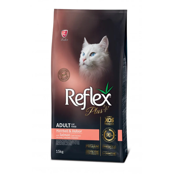 Reflex  - Суха храна за дългокосмести котки със сьомга - 15 кг.