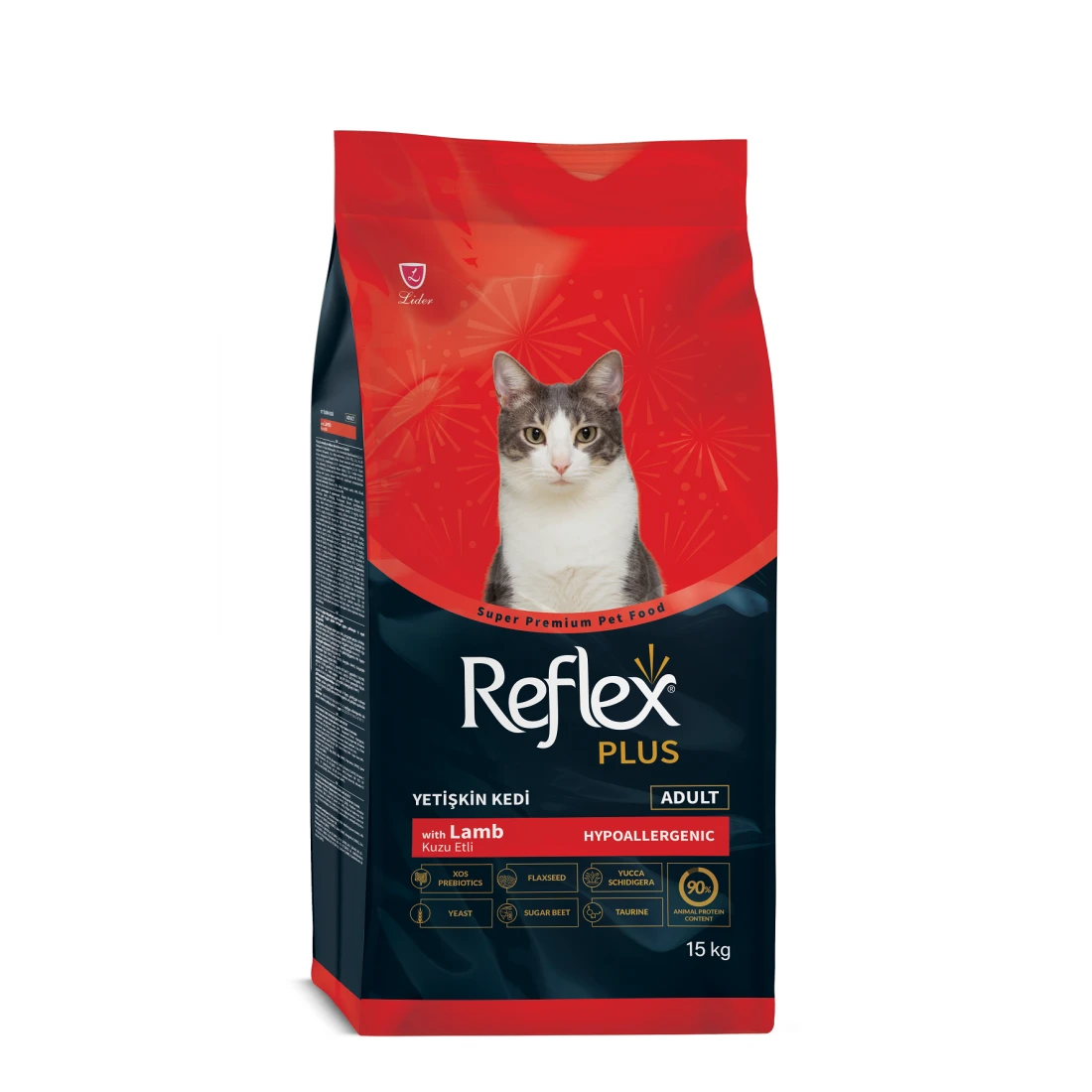 Reflex  - Суха храна за котки с агнешко месо и ориз - 15 кг.