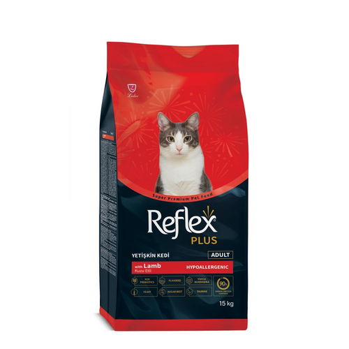 Reflex  - Суха храна за котки с агнешко месо и ориз - 15 кг.