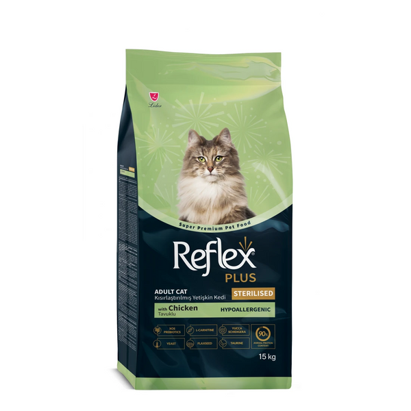 Reflex  - Суха храна за кастрирани котки с пилешко - 15 кг.