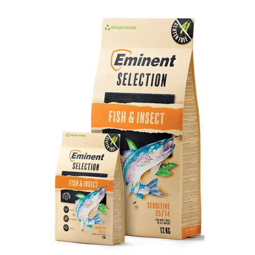 Eminent Selection - суха храна за чувствителни кучета с риба и насекоми
