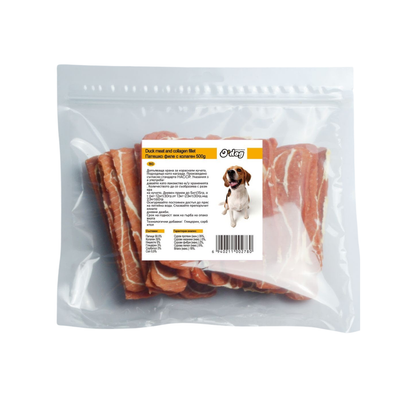 O'Dog - Лакомства за кучета патешко филе с колаген - 500 гр.
