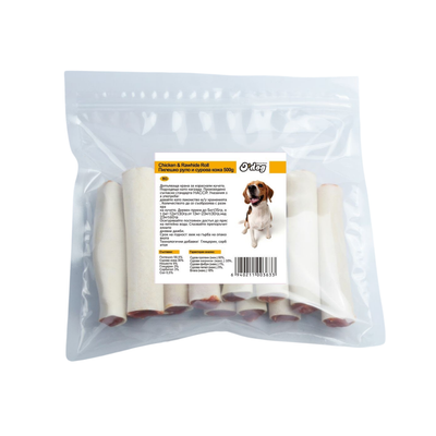 O'Dog - Лакомства за кучета руло от пилешко месо и сурова кожа - 500 гр.