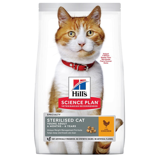 Hill’s - суха храна за кастрирани котки с пилешко