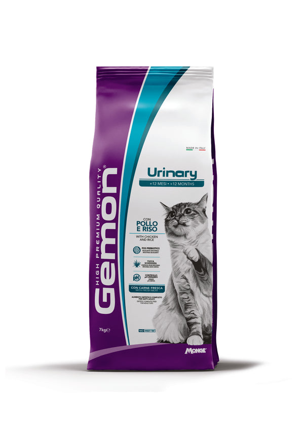 GEMON URINARY - суха храна за котки с пилешко и ориз  - 7 кг.