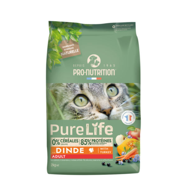 Pure Life Adult - суха храна за котки с пуйка