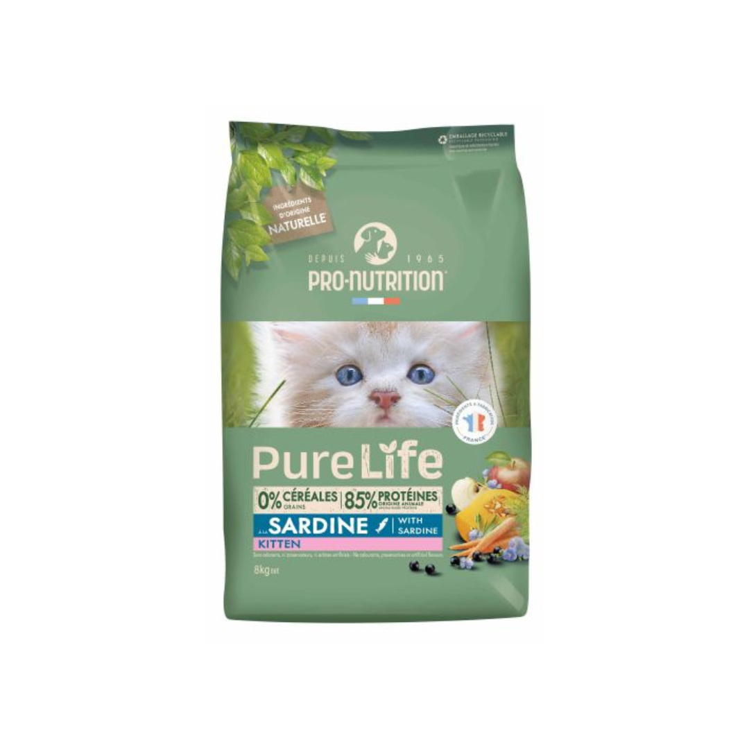 Pure Life Kitten - суха храна за подрастващи и бременни котки със сардини