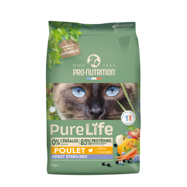 Pure Life Adult - суха храна за кастрирани котки с пиле