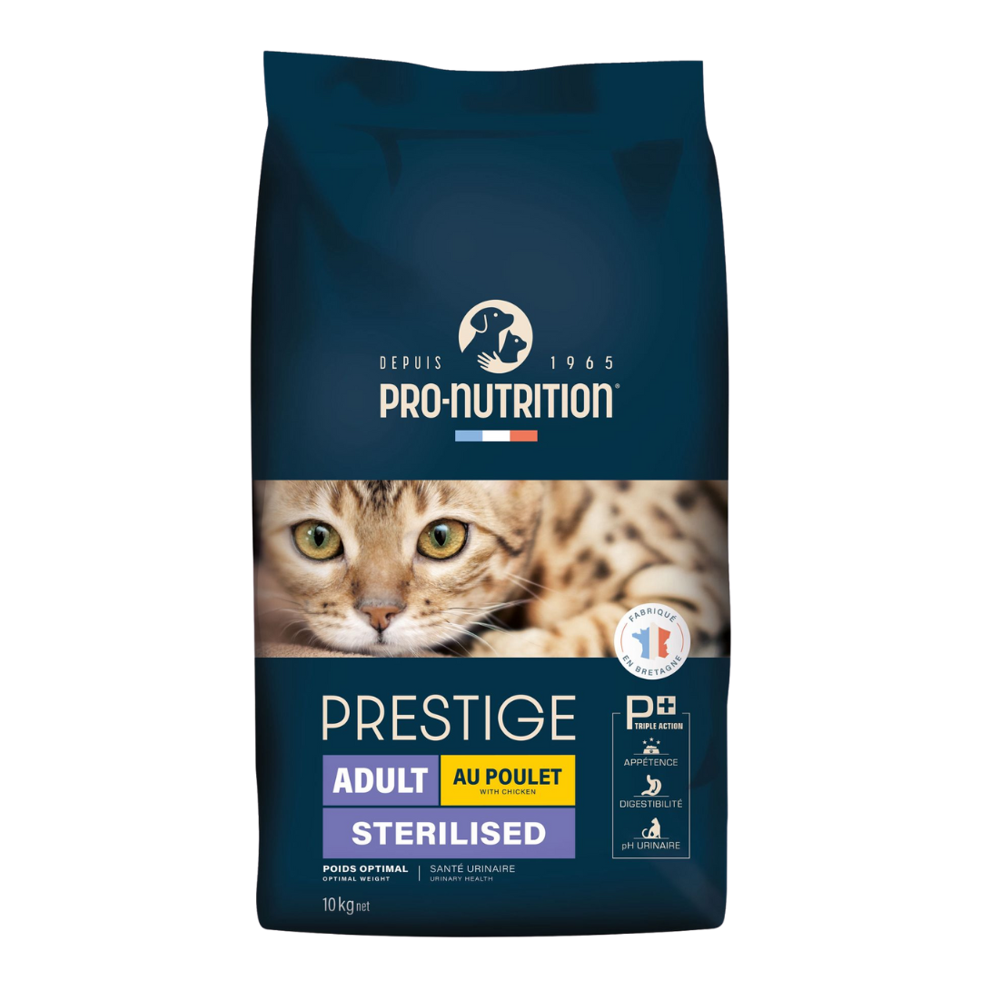 Prestige Adult - суха храна за кастрирани котки с пиле - 10 кг.