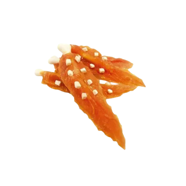 O'Dog - Лакомства за кучета пръчици от сурова кожа покрити с пилешко месо и сирене - 500 гр.