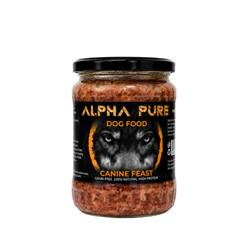 Alpha Pure - домашно приготвена храна за подрастващи и възрастни кучета с пилешко и зеленчуци - 8 броя x 500 гр.