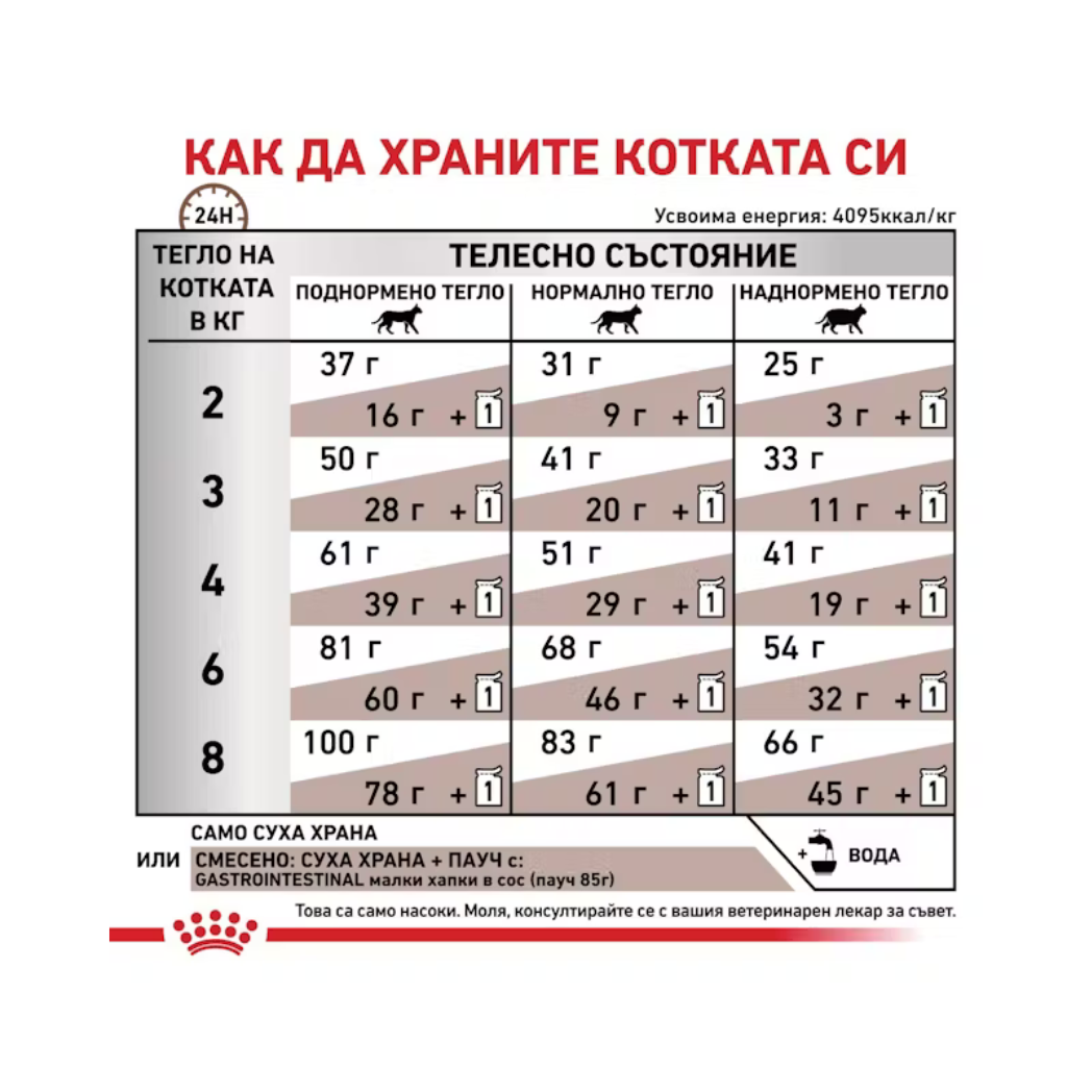 Royal Canin Gastrointestinal - Суха храна за котки с грижа за стомашно-чревният тракт