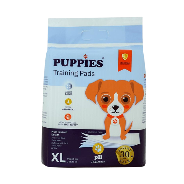 Puppies - хигиенни подложки за кучета размер XL 90/60 см - 30 броя