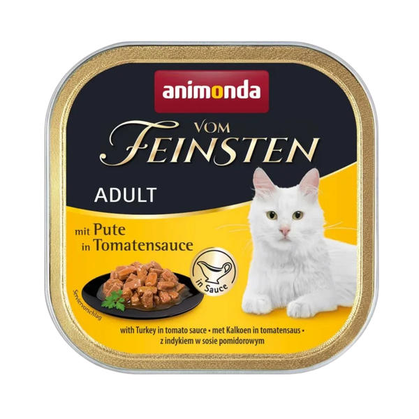 Vom Feinsten - пастет за котки с пуйка в доматен сос - 6 броя х 100 гр.