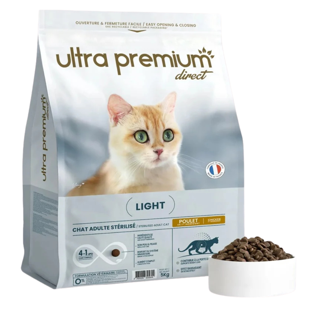 Ultra premium - Суха храна за кастрирани котки – пиле, 37% месо и месни съставки - 5 кг.