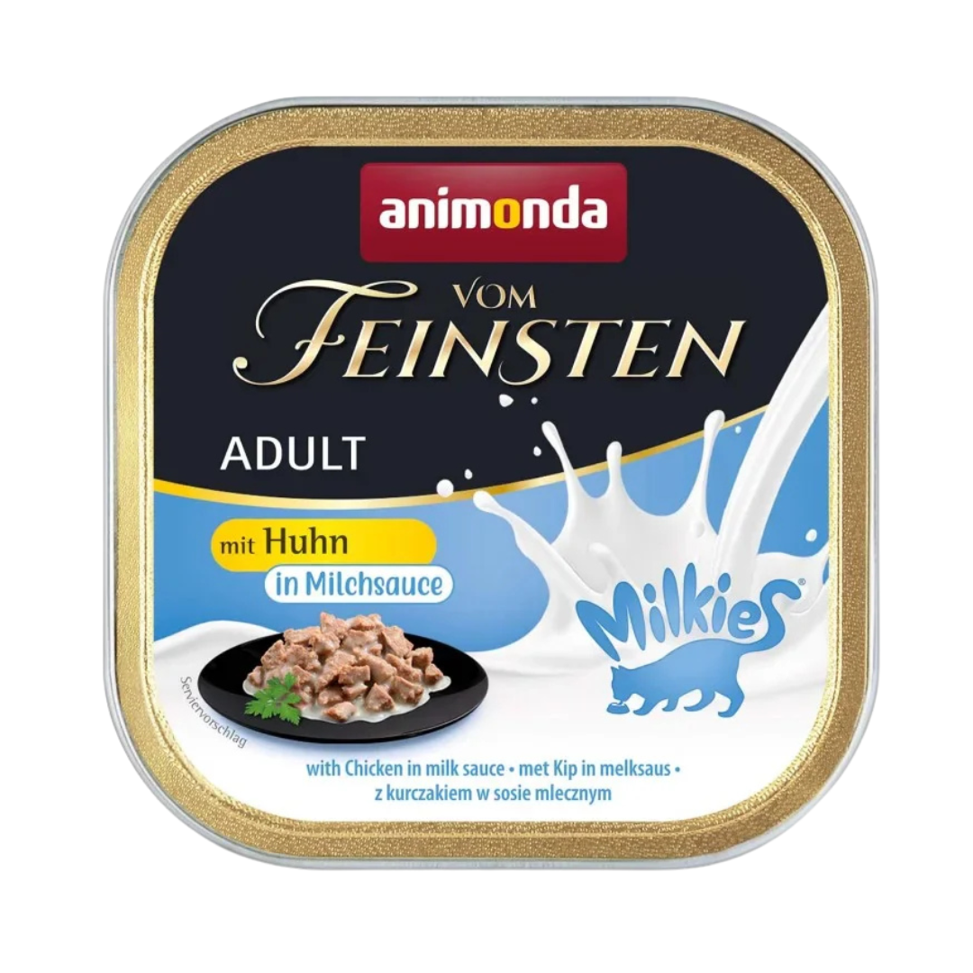Vom Feinsten - пастет за котки с пилешко месо в млечен сос - 6 броя х 100 гр.
