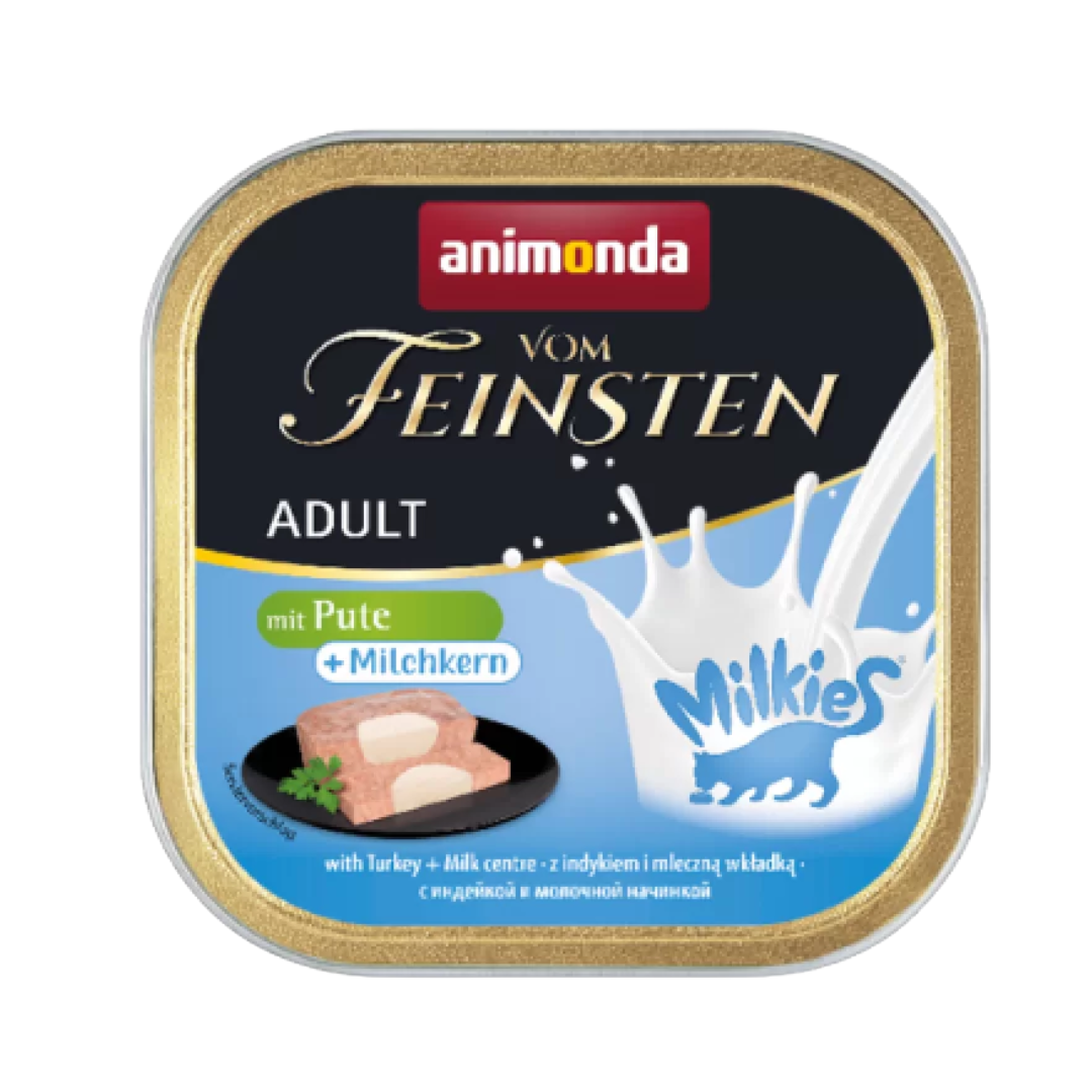 Vom Feinsten - пастет за котки с пуешко и млечен център - 6 броя х 100 гр.