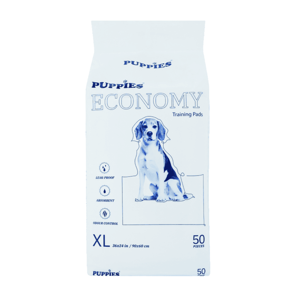 Puppies ECONOMY PACK - хигиенни подложки за кучета размер XL 90/60  см. - 50 броя