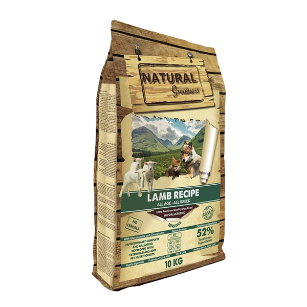 Natural Greatness Lamb Sensitive – храна за чувствителни кучета с агнешко месо