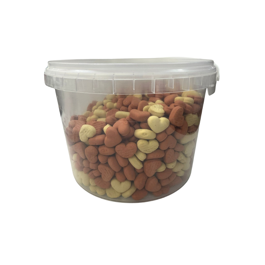 Anipro - бисквити мини сърчица микс с вкус на ягода за кучета - 1 кг.