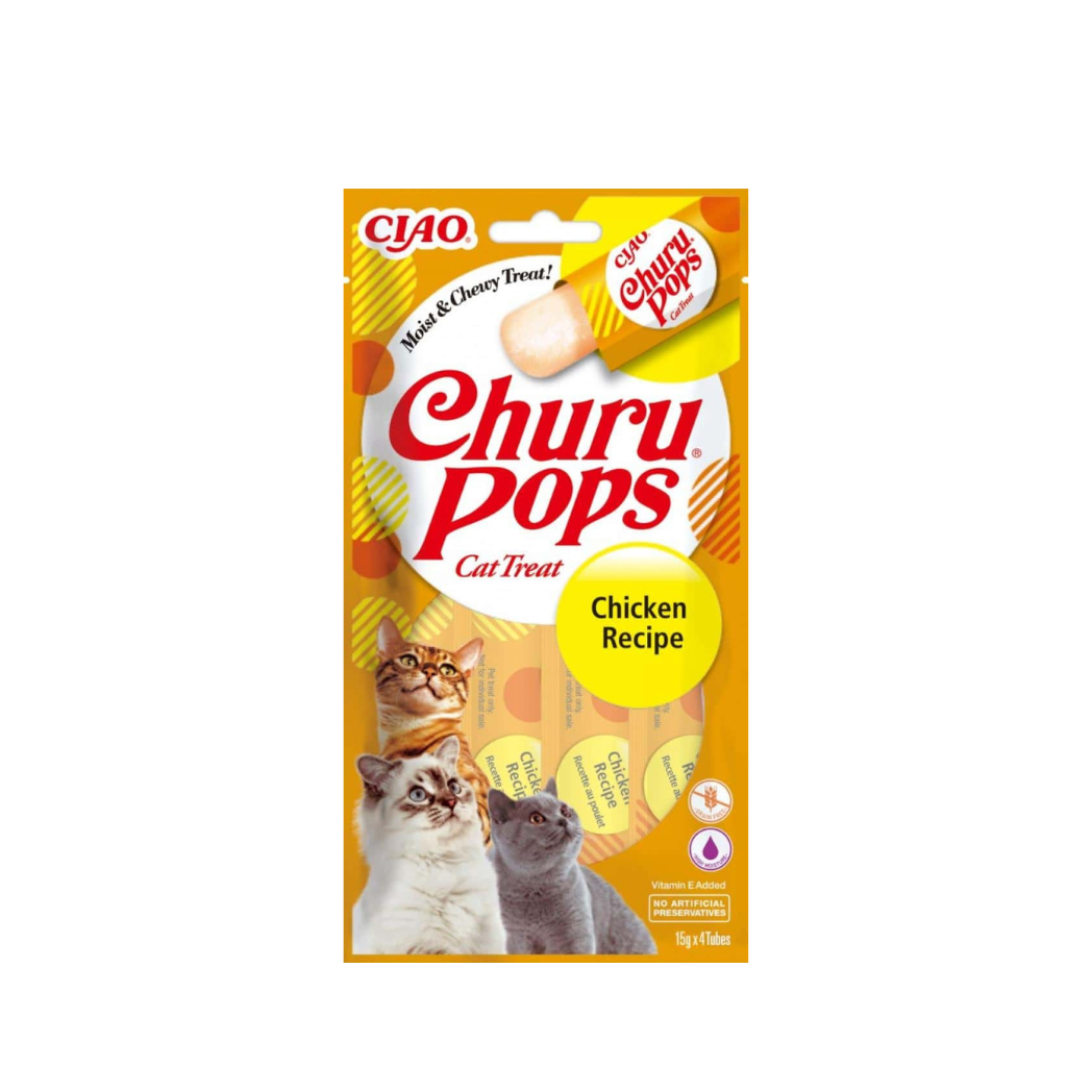 Inaba Churu Pops - Лакомство за котки фино желе - 4 броя в опаковка х 15 гр.