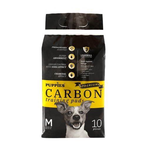 Puppies Carbon - хигиенни подложки за кучета размер M - 10 броя
