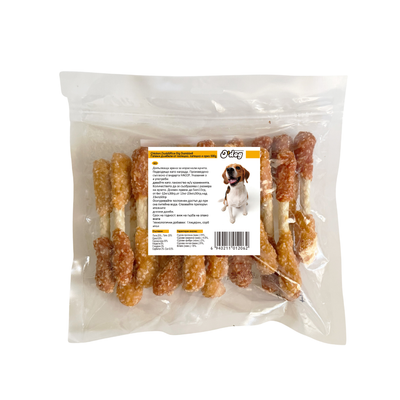 O'Dog - Лакомства за кучета големи дъмбели от пиле, пате и ориз - 500 гр.
