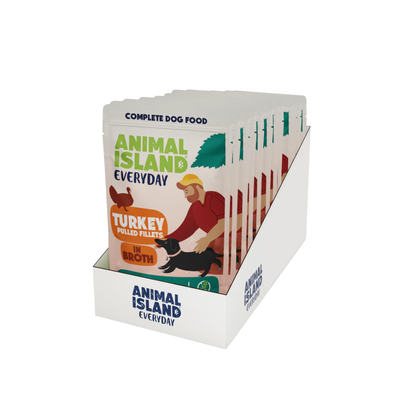 Animal Island - паучове за кучета с пуешко в бульон - 6 броя x 150 гр.