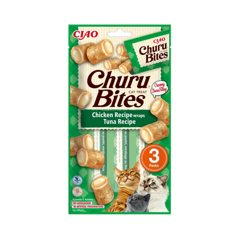 Inaba Churu Bites - лакомство за котки с пиле и риба тон - 3 броя в опаковка