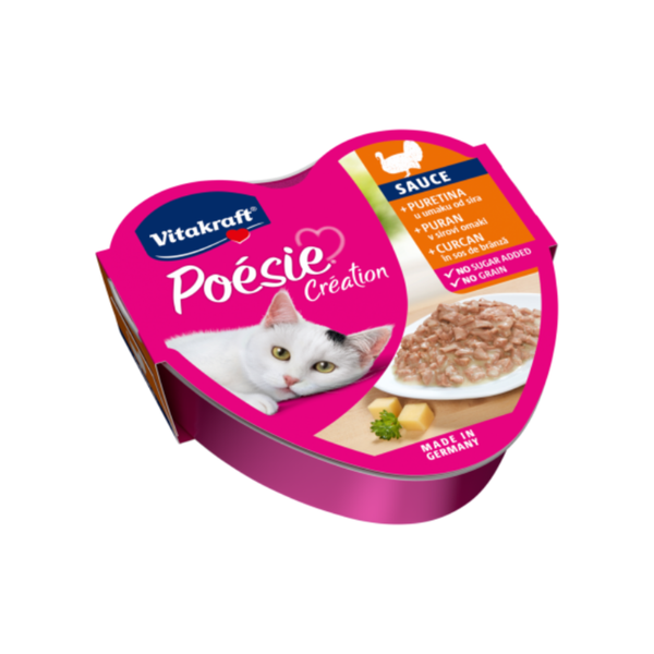 Poesie - пастет за котки с пуйка в сос от сирена - 6 броя х 85 гр.