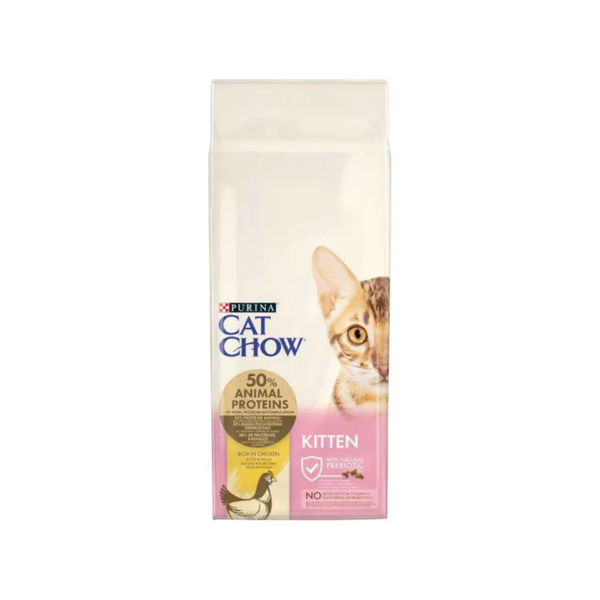 Purina Cat Chow - суха храна за подрастващи котки с пиле - 15 кг.