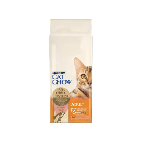 Purina Cat Chow - суха храна за котки със сьомга - 15 кг.
