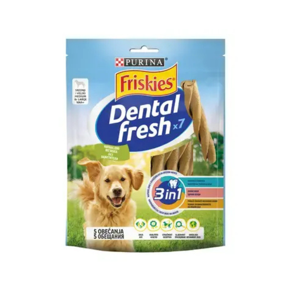 Purina Friskies Dental Fresh - лакомства за кучета от средни породи - 180 гр.