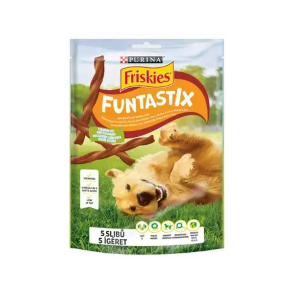 Purina Friskies Funtastix - лакомства за кучета с бекон и сирене - 175 гр.